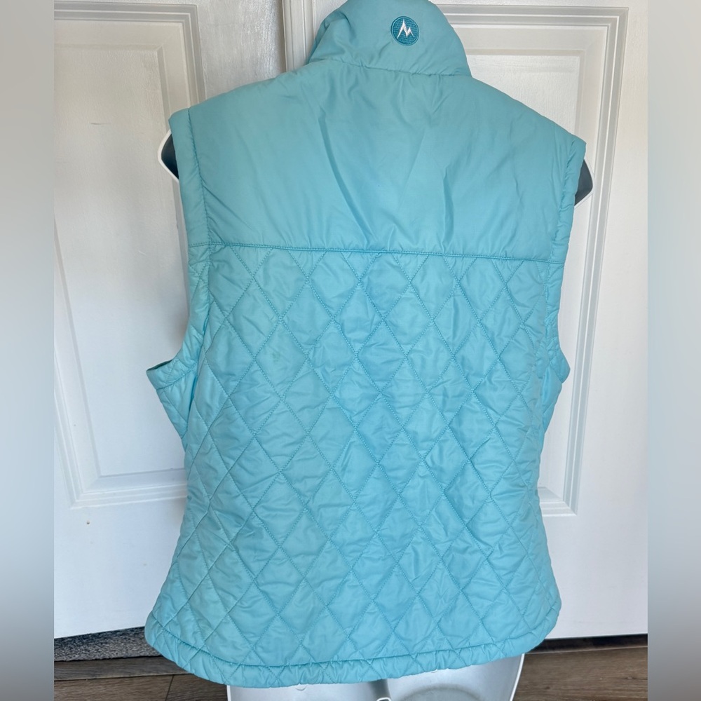 Marmot Women's Kitzbuhel Vest, Ice Blue w Gray Fleece Interior, Medium, EUC - Picture 4 of 7